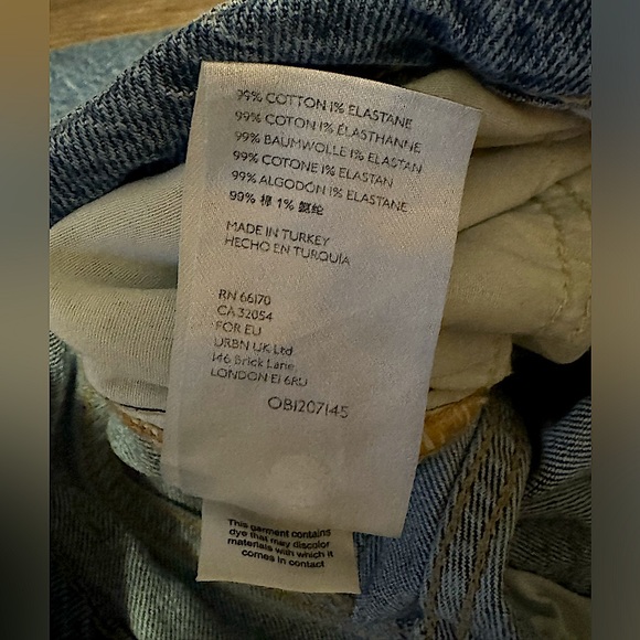 Free People - We the Free - High Rise Straight Jeans, Rigid Vintage Denim Sz 25 - Picture 8 of 12